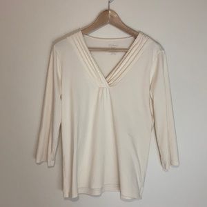 LL Bean 3/4 sleeve V neck